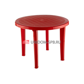 Стол круглый Элластик (красный)   (1)