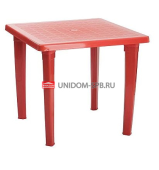 Стол квадратный Элластик (красный)   (1)
