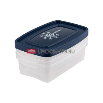 Комплект контейнеров (3шт.) "Морозко" 0,7л для замораживания продуктов, прямоуг.     (18)     54036