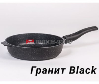 Сковорода 200 мм АП ГРАНИТ BLACK со съем.руч.     (10)     020802